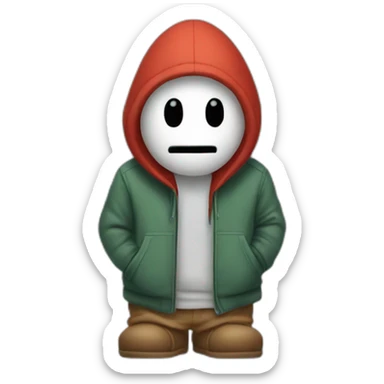 shy guy named ryan sticker