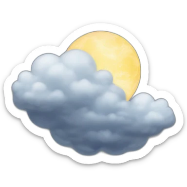 Moon in cloud sticker