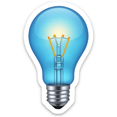 light bulb with small network nodes around sticker