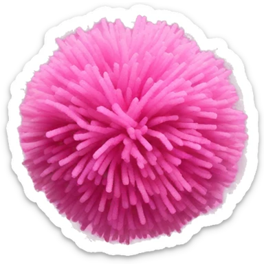 Pink cheer pom poms sticker