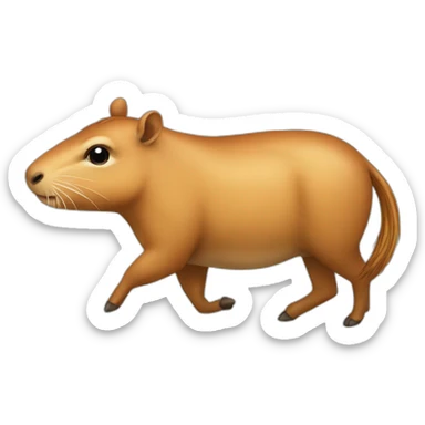 Capivara andando a cavalo sticker