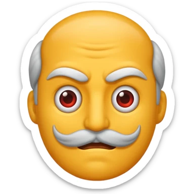 crea una imagen con un emoji Furioso sin bigote sticker