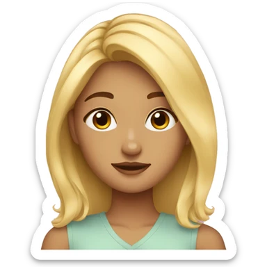 blonde girl selfcare sticker