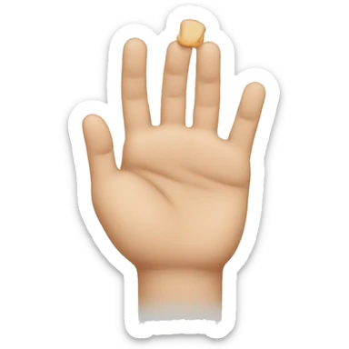 hand with thumb touching ring and middle fingertips sticker