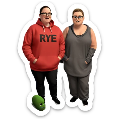 indoor boys in hoodies sticker