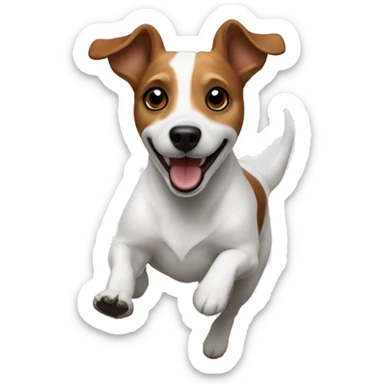 Jack Russell dog running sticker