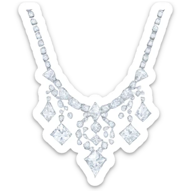 luxury diamond necklace  sticker