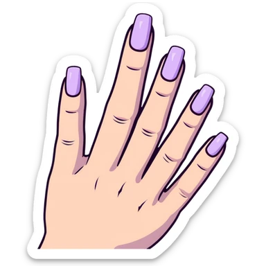 lilac pastel manicure sticker