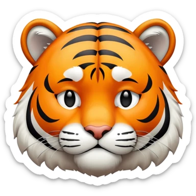 sleepy tired tiger sticker