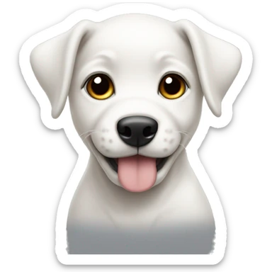 white maltise puppy sticker