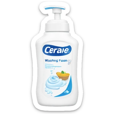 cerave washing foam bottle sticker