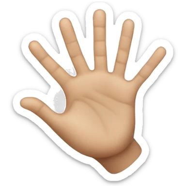 create a emoji of hand with a missing finger  sticker