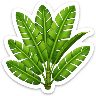 banana leaves sticker