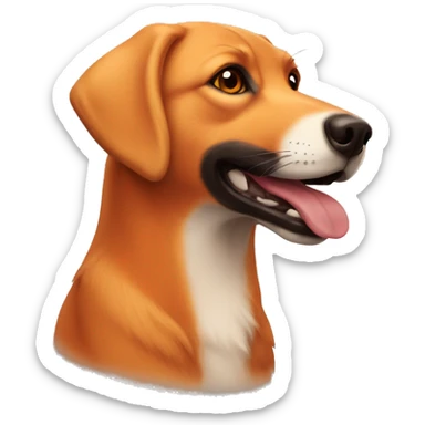 Red fox Labrador  sticker