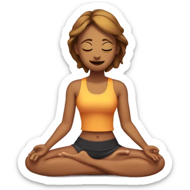 Chica haciendo yoga sticker