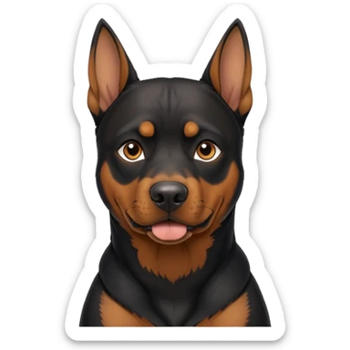 black and tan doberman rottweiler mix sticker