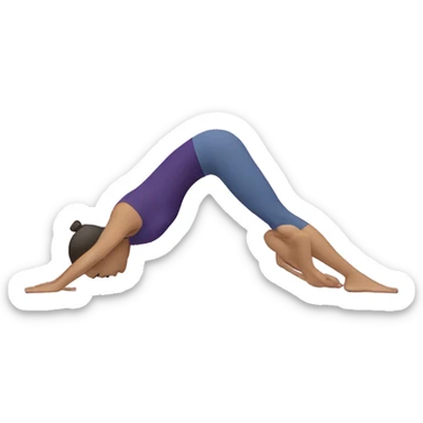 Downward dog yoga sticker