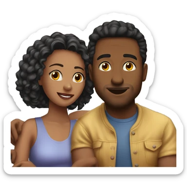 Romantic movie date for beautiful couple sticker