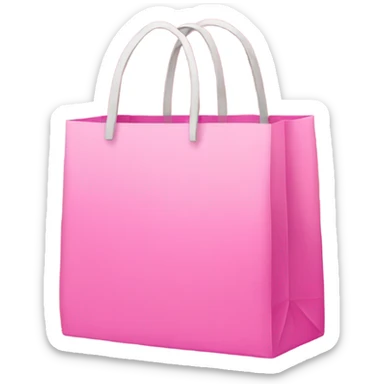 Pink shopping bag sticker