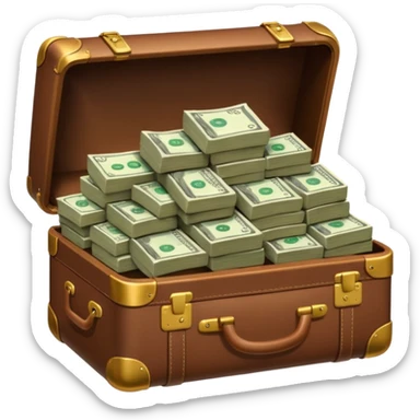 maleta con dinero sticker