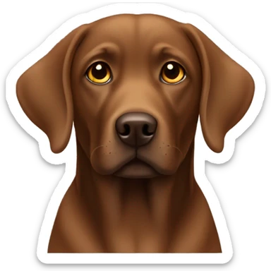 Brown Labrador short legs sticker