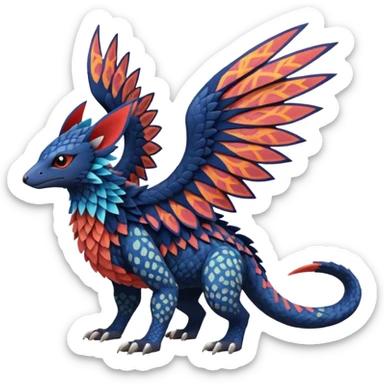  exotic Fakémon-Pokémon-Trico-Nargacuga-Vernid-creature sticker