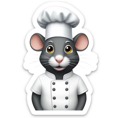 Rat in a chef hat  sticker