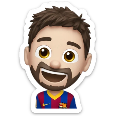 messi deseando feliz cumpleaños a Matias tez balca churos sticker