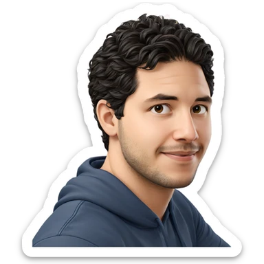 male portrait by window sticker