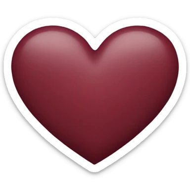 A burgundy heart ￼ sticker