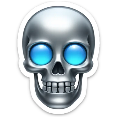 Skeleton made out of chrome  sticker