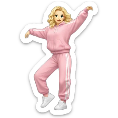 dancing-fair-haired-white-girl-pink-oversize-tracksuit sticker