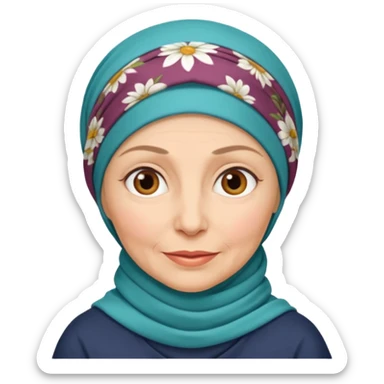 55 yaş başı kapalı teyze sticker