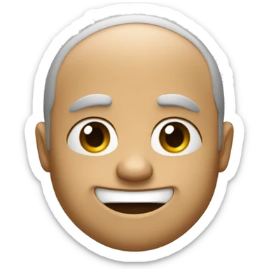 A face that point to his own cheeks  sticker