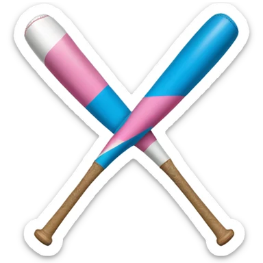 Transgender flag baseball bat sticker