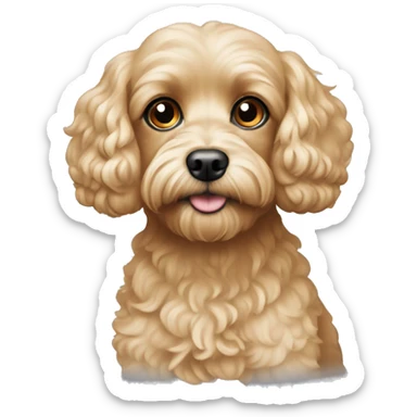 Blonde cavapoo sticker