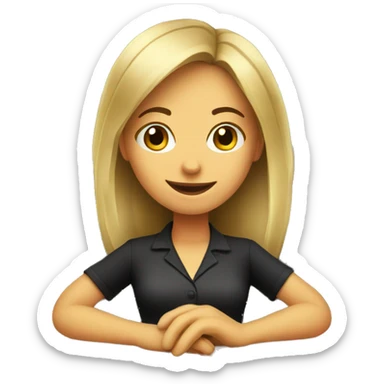 Girl bartender behind bar  sticker