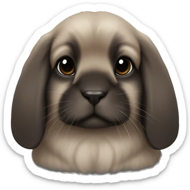 dark brown holland lop sticker