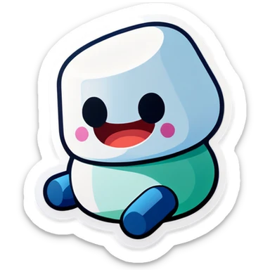 Marshmallow person  sticker