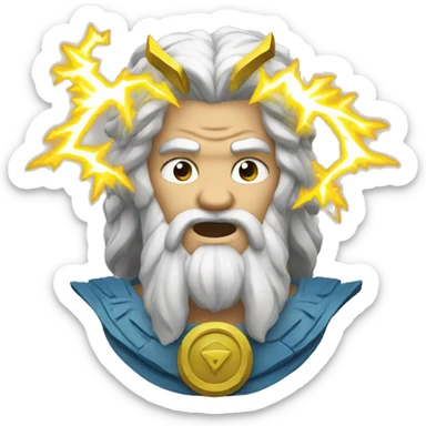 zeus lightning sticker