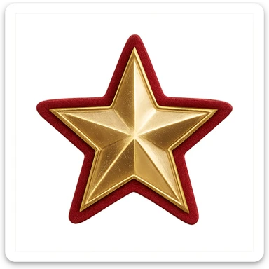 small star with a velvet border, glamorous and stylish, no background sticker
