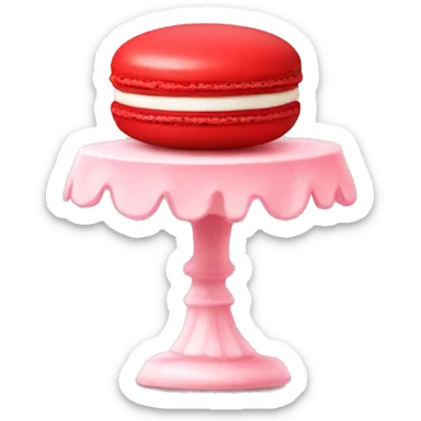 Cute aesthetic red macaron  sticker