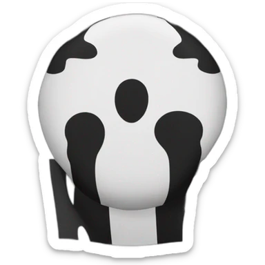 corsica flag white with black face in the center sticker