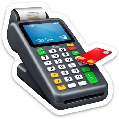 Debit card swiping payment terminal touchscreen sticker
