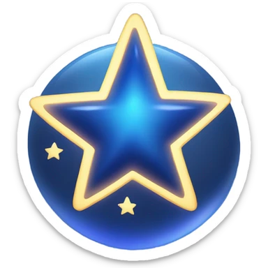 navi blue star sticker