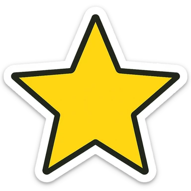 A simple star sticker