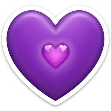 A purple heart with a "J" in it sticker