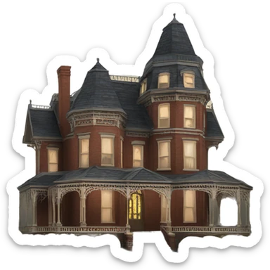 Victorian mansion sticker