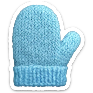baby blue knitted mitten sticker