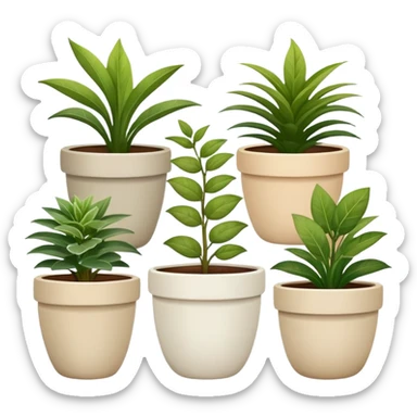 Serene plant pots  sticker